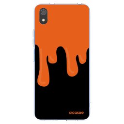 Átlátszó szilikon tok az alábbi mobiltelefonokra Xiaomi Redmi 7A - Orange spooky