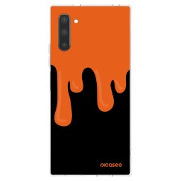 Átlátszó szilikon tok az alábbi mobiltelefonokra Samsung Galaxy Note 10 N970F - Orange spooky