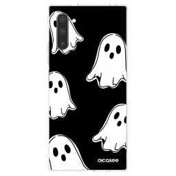 Átlátszó szilikon tok az alábbi mobiltelefonokra Samsung Galaxy Note 10 N970F - Black ghosts