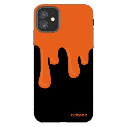 Átlátszó szilikon tok az alábbi mobiltelefonokra Apple iPhone 11 - Orange spooky