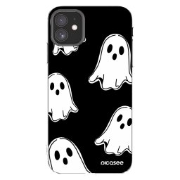 Átlátszó szilikon tok az alábbi mobiltelefonokra Apple iPhone 11 - Black ghosts