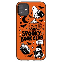 Fekete szilikon tok az alábbi mobiltelefonokra Apple iPhone 11 - Spooky book club