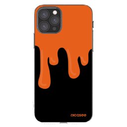 Átlátszó szilikon tok az alábbi mobiltelefonokra Apple iPhone 11 Pro - Orange spooky