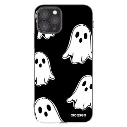 Átlátszó szilikon tok az alábbi mobiltelefonokra Apple iPhone 11 Pro - Black ghosts