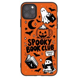 Fekete szilikon tok az alábbi mobiltelefonokra Apple iPhone 11 Pro Max - Spooky book club