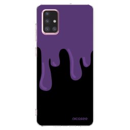 Átlátszó szilikon tok az alábbi mobiltelefonokra Samsung Galaxy A71 A715F - Purple spooky