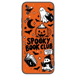 Fekete szilikon tok az alábbi mobiltelefonokra Samsung Galaxy S20 G980F - Spooky book club