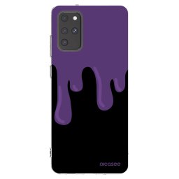 Átlátszó szilikon tok az alábbi mobiltelefonokra Samsung Galaxy S20+ G985F - Purple spooky