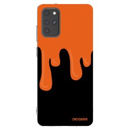 Átlátszó szilikon tok az alábbi mobiltelefonokra Samsung Galaxy S20+ G985F - Orange spooky