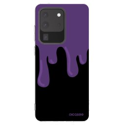 Átlátszó szilikon tok az alábbi mobiltelefonokra Samsung Galaxy S20 Ultra 5G G988F - Purple spooky