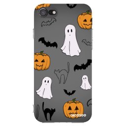 Átlátszó szilikon tok az alábbi mobiltelefonokra Apple iPhone SE 2020 - Spooky crew
