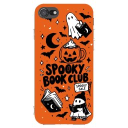 Átlátszó szilikon tok az alábbi mobiltelefonokra Apple iPhone SE 2020 - Spooky book club
