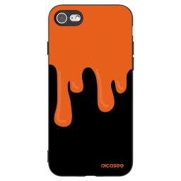 Fekete szilikon tok az alábbi mobiltelefonokra Apple iPhone SE 2020 - Orange spooky