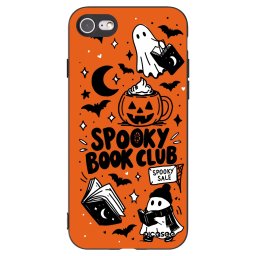 Fekete szilikon tok az alábbi mobiltelefonokra Apple iPhone SE 2020 - Spooky book club