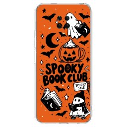 Átlátszó szilikon tok az alábbi mobiltelefonokra Xiaomi Redmi Note 9 Pro - Spooky book club