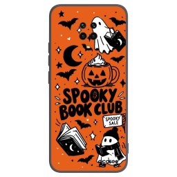 Fekete szilikon tok az alábbi mobiltelefonokra Xiaomi Redmi Note 9 Pro - Spooky book club