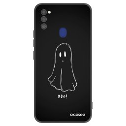 Fekete szilikon tok az alábbi mobiltelefonokra Samsung Galaxy M21 M215F - Ghost 2