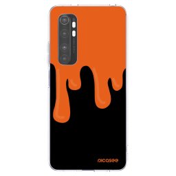 Átlátszó szilikon tok az alábbi mobiltelefonokra Xiaomi Mi Note 10 Lite - Orange spooky