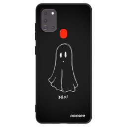 Fekete szilikon tok az alábbi mobiltelefonokra Samsung Galaxy A21s - Ghost 2