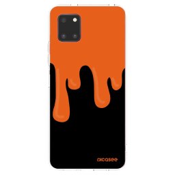 Átlátszó szilikon tok az alábbi mobiltelefonokra Samsung Galaxy Note 10 Lite N770F - Orange spooky