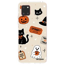 Átlátszó szilikon tok az alábbi mobiltelefonokra Samsung Galaxy Note 10 Lite N770F - Halloween stickers