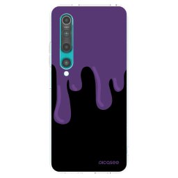 Átlátszó szilikon tok az alábbi mobiltelefonokra Xiaomi Mi 10 - Purple spooky
