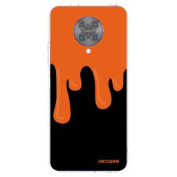 Átlátszó szilikon tok az alábbi mobiltelefonokra Xiaomi Poco F2 Pro - Orange spooky