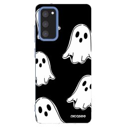 Átlátszó szilikon tok az alábbi mobiltelefonokra Samsung Galaxy S20 FE - Black ghosts