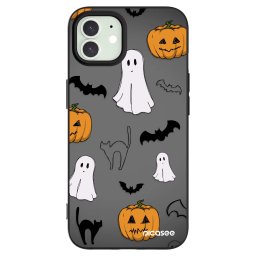 Fekete szilikon tok az alábbi mobiltelefonokra Apple iPhone 12 - Spooky crew
