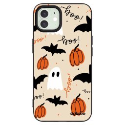 Fekete szilikon tok az alábbi mobiltelefonokra Apple iPhone 12 - Halloween 26
