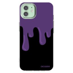 Átlátszó szilikon tok az alábbi mobiltelefonokra Apple iPhone 12 - Purple spooky