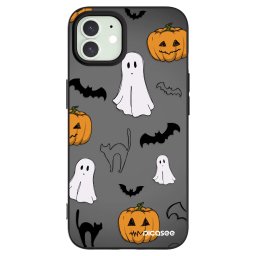 Fekete szilikon tok az alábbi mobiltelefonokra Apple iPhone 12 Pro - Spooky crew