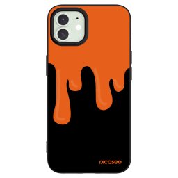 Fekete szilikon tok az alábbi mobiltelefonokra Apple iPhone 12 Pro - Orange spooky