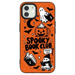 Fekete szilikon tok az alábbi mobiltelefonokra Apple iPhone 12 Pro - Spooky book club