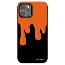 Fekete szilikon tok az alábbi mobiltelefonokra Apple iPhone 12 Pro Max - Orange spooky