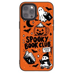 Fekete szilikon tok az alábbi mobiltelefonokra Apple iPhone 12 Pro Max - Spooky book club