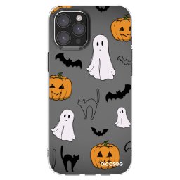 Átlátszó szilikon tok az alábbi mobiltelefonokra Apple iPhone 12 Pro Max - Spooky crew