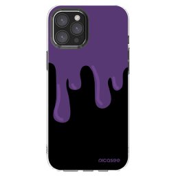 Átlátszó szilikon tok az alábbi mobiltelefonokra Apple iPhone 12 Pro Max - Purple spooky