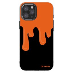 Átlátszó szilikon tok az alábbi mobiltelefonokra Apple iPhone 12 Pro Max - Orange spooky