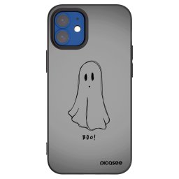 Fekete szilikon tok az alábbi mobiltelefonokra Apple iPhone 12 mini - Ghost