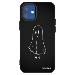 Fekete szilikon tok az alábbi mobiltelefonokra Apple iPhone 12 mini - Ghost 2