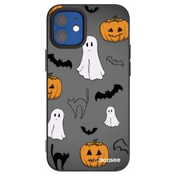 Fekete szilikon tok az alábbi mobiltelefonokra Apple iPhone 12 mini - Spooky crew