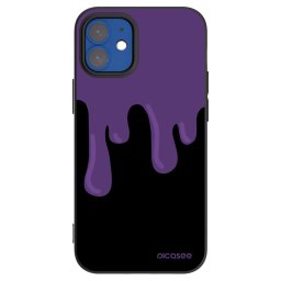 Fekete szilikon tok az alábbi mobiltelefonokra Apple iPhone 12 mini - Purple spooky