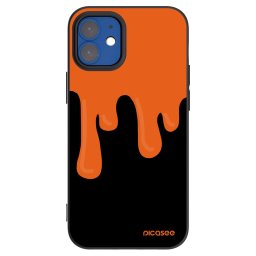 Fekete szilikon tok az alábbi mobiltelefonokra Apple iPhone 12 mini - Orange spooky
