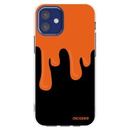 Átlátszó szilikon tok az alábbi mobiltelefonokra Apple iPhone 12 mini - Orange spooky