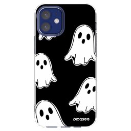Átlátszó szilikon tok az alábbi mobiltelefonokra Apple iPhone 12 mini - Black ghosts