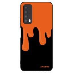 Fekete szilikon tok az alábbi mobiltelefonokra Huawei P Smart 2021 - Orange spooky