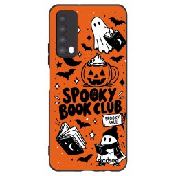 Fekete szilikon tok az alábbi mobiltelefonokra Huawei P Smart 2021 - Spooky book club