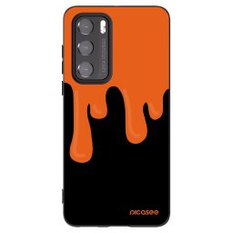 Fekete szilikon tok az alábbi mobiltelefonokra Huawei P40 - Orange spooky