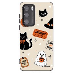Fekete szilikon tok az alábbi mobiltelefonokra Huawei P40 - Halloween stickers